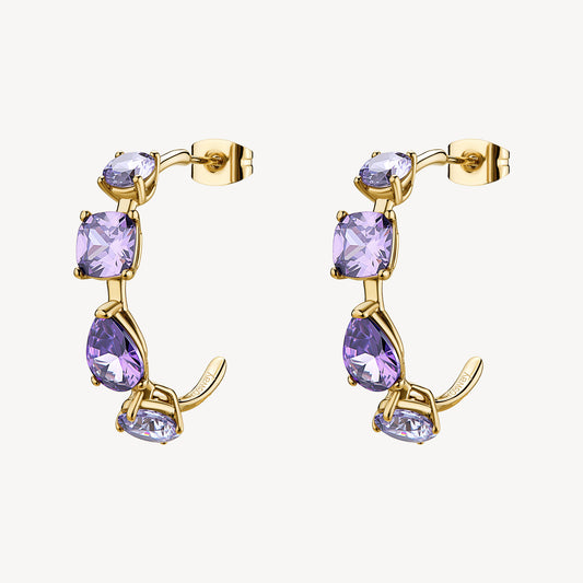 Brosway Damen-Ohrringe aus Stahl mit goldenen Creolen _BAY29 