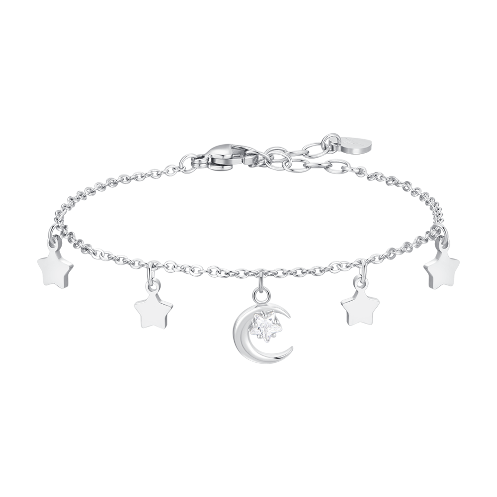 Bracciale Luca Barra Donna Acciaio ciondoli Fiore della Vita _BK2602