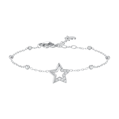 Luca Barra Damen-Armband aus Stahl, Modell „Central Heart“, Blau, BK2521 
