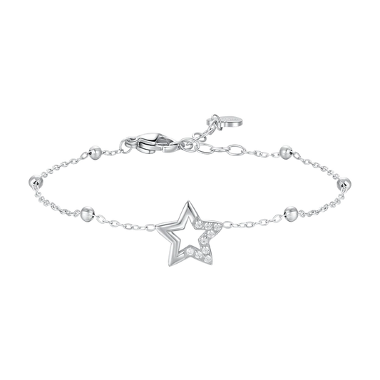 Bracciale Luca Barra Donna Acciaio Stella Punti Luce _BK2869
