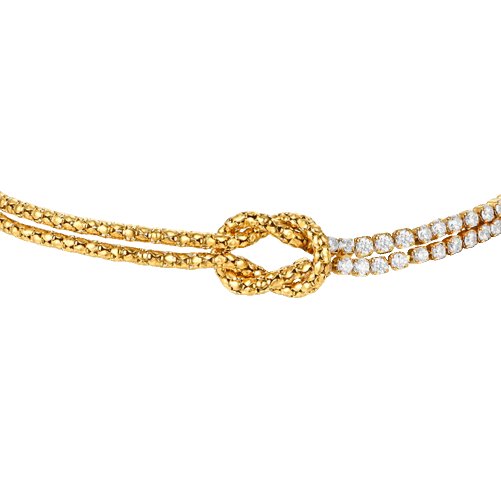 Luca Barra Damen-Armband, Tennis-Kristalle aus Stahl und grüner zentraler Zirkonia _BK2741 