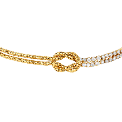 Luca Barra Damen-Armband, Tennis-Kristalle aus Stahl und grüner zentraler Zirkonia _BK2741 
