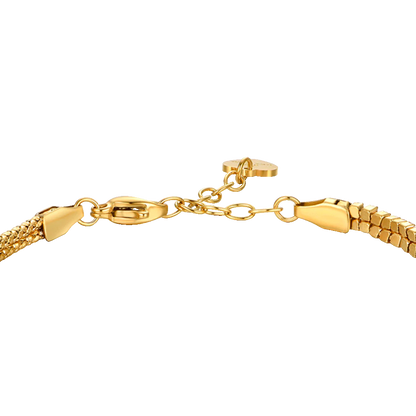 Luca Barra Damen-Armband, Tennis-Kristalle aus Stahl und grüner zentraler Zirkonia _BK2741 
