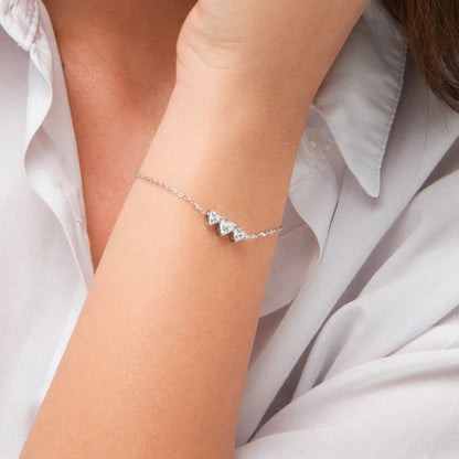 Luca Barra Damen-Tennisarmband mit abwechselnd lila und weißen Kristallen _BK2638 