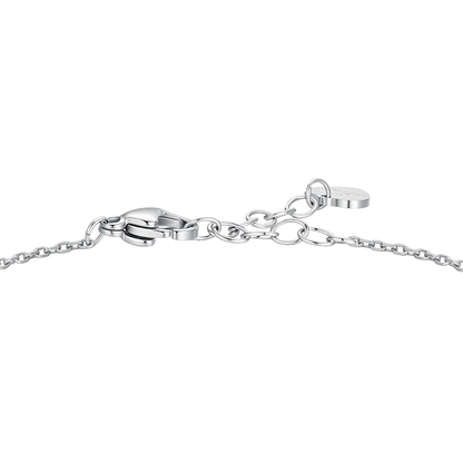 Luca Barra Damen-Tennisarmband mit abwechselnd lila und weißen Kristallen _BK2638 