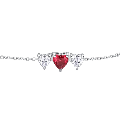 Luca Barra Damen-Tennisarmband mit abwechselnd lila und weißen Kristallen _BK2638 
