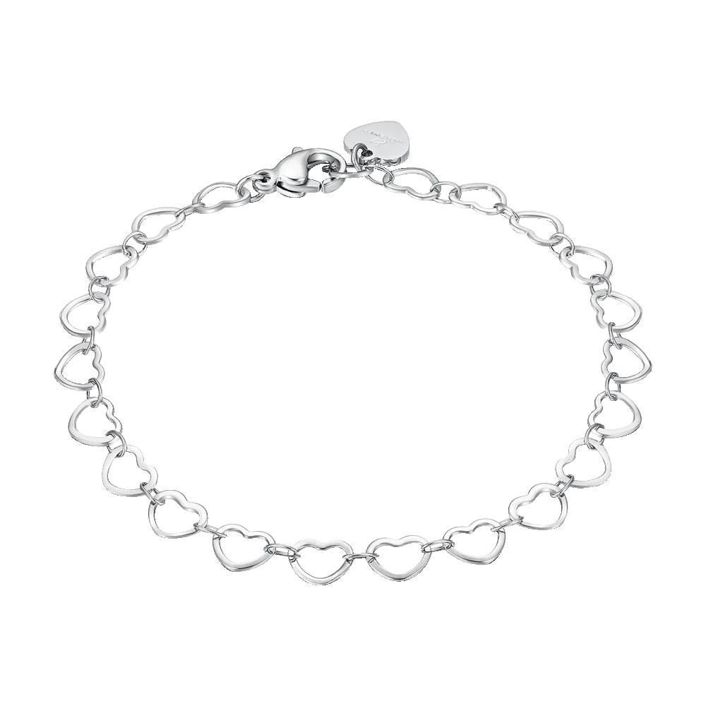 Luca Barra Damen-Tennisarmband mit abwechselnd lila und weißen Kristallen _BK2638 
