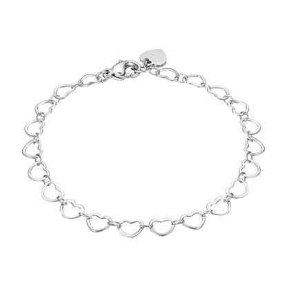 Luca Barra Damen-Tennisarmband mit abwechselnd lila und weißen Kristallen _BK2638 