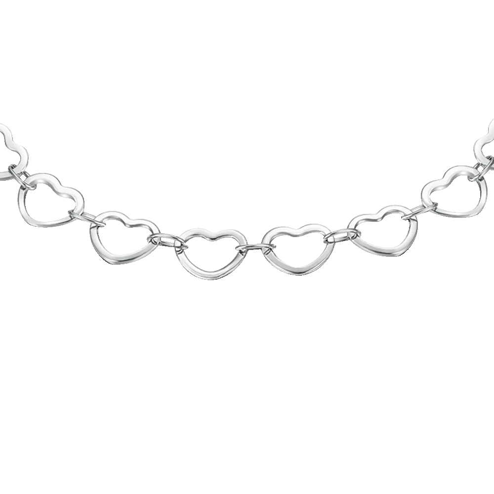 Luca Barra Damen-Tennisarmband mit abwechselnd lila und weißen Kristallen _BK2638 