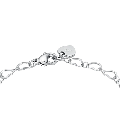 Luca Barra Damen-Tennisarmband mit abwechselnd lila und weißen Kristallen _BK2638 