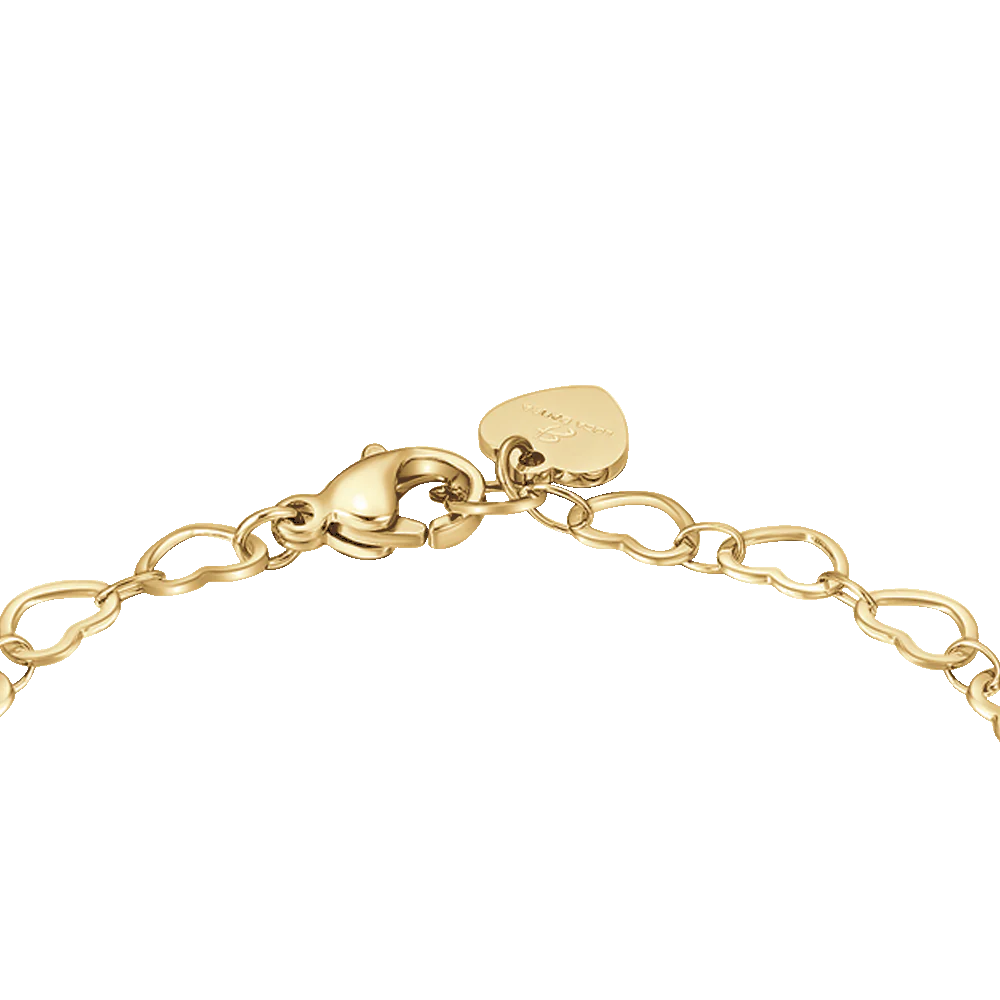 Luca Barra Damen-Tennisarmband mit abwechselnd lila und weißen Kristallen _BK2638 