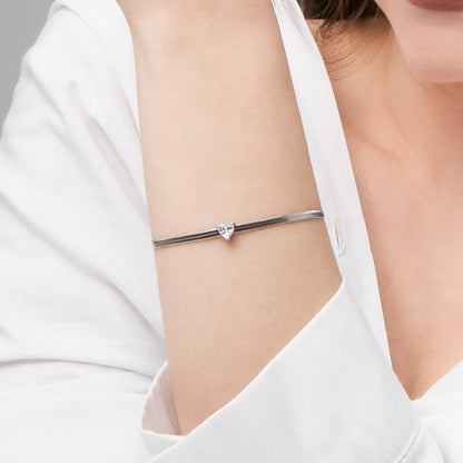 Luca Barra Damen-Tennisarmband mit abwechselnd lila und weißen Kristallen _BK2638 
