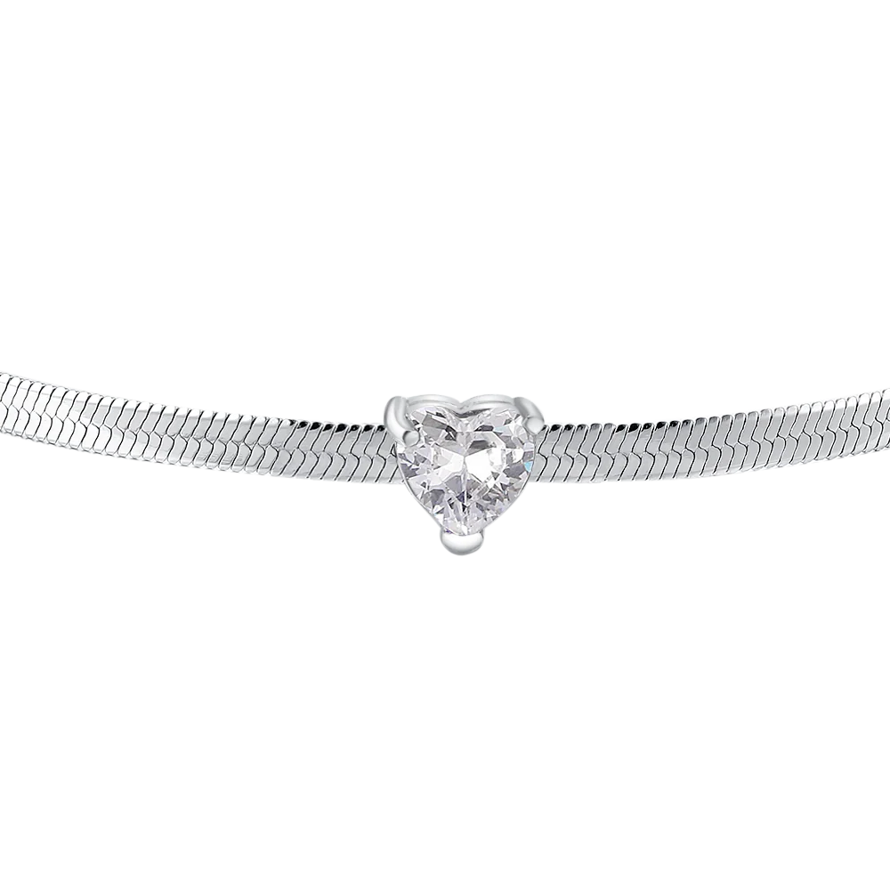 Luca Barra Damen-Tennisarmband mit abwechselnd lila und weißen Kristallen _BK2638 