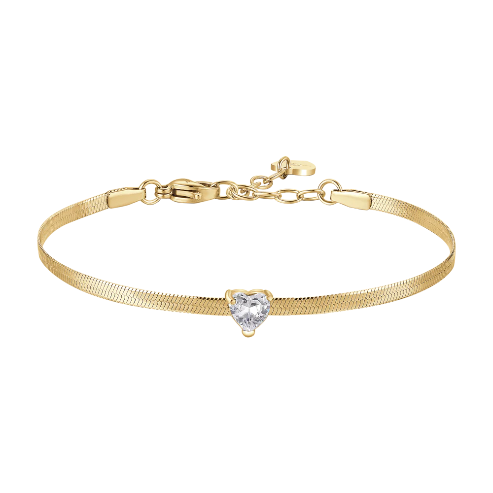 Luca Barra Damen-Tennisarmband mit abwechselnd lila und weißen Kristallen _BK2638 