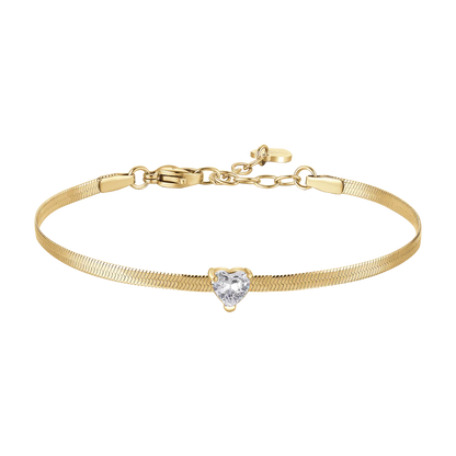 Luca Barra Damen-Tennisarmband mit abwechselnd lila und weißen Kristallen _BK2638 