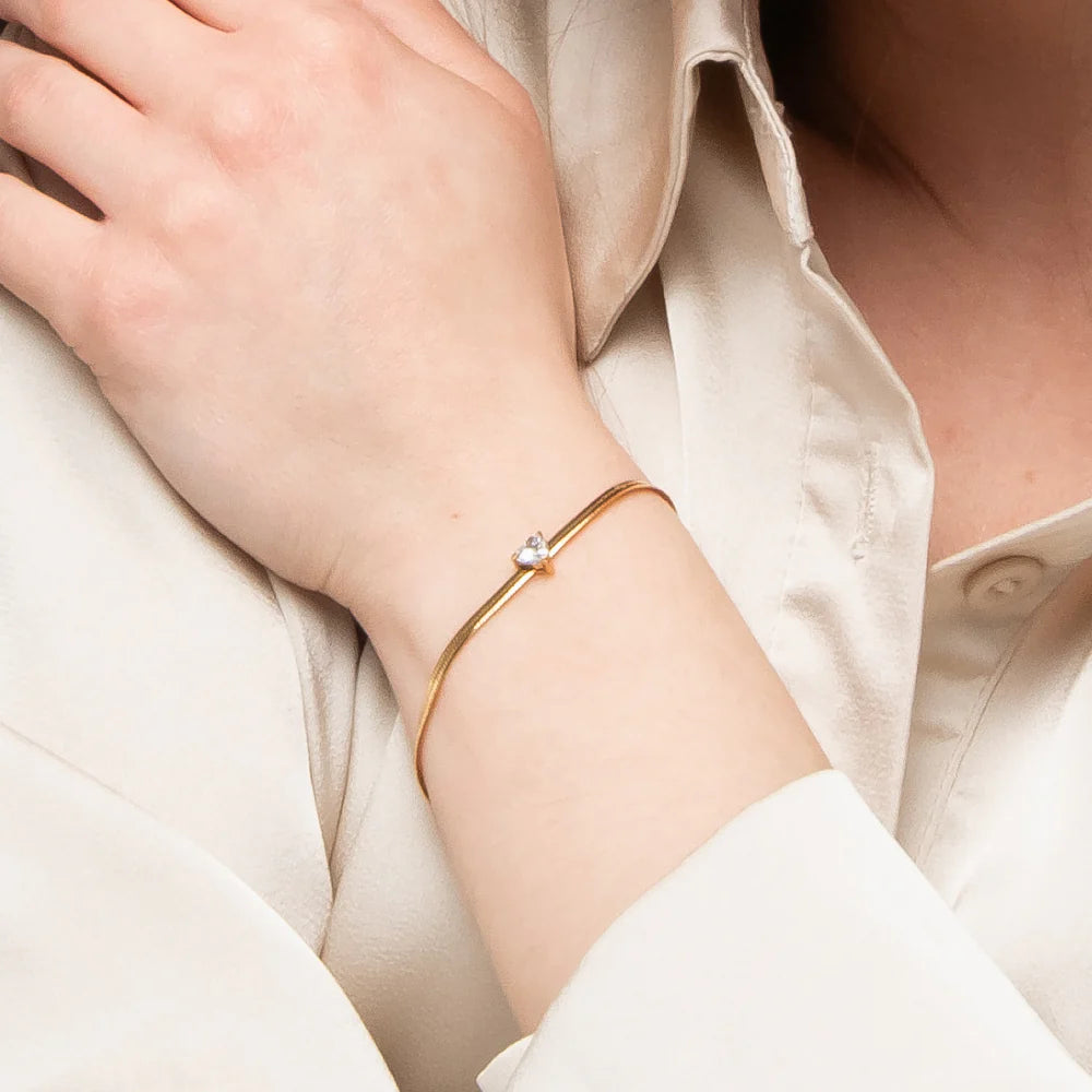 Luca Barra Damen-Tennisarmband mit abwechselnd lila und weißen Kristallen _BK2638 