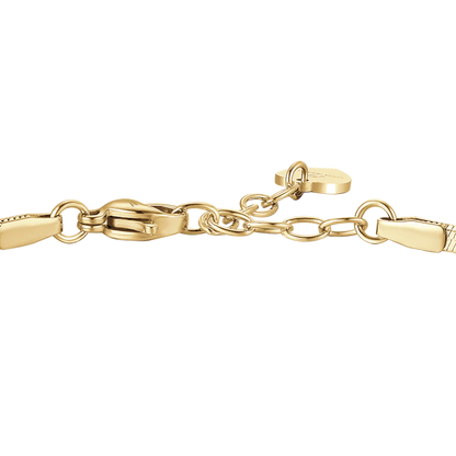 Luca Barra Damen-Tennisarmband mit abwechselnd lila und weißen Kristallen _BK2638 