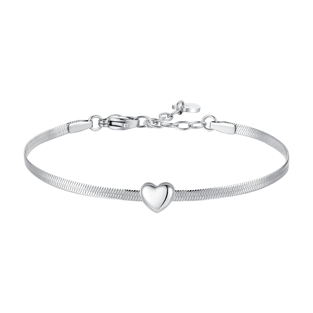 Luca Barra Damen-Tennisarmband mit abwechselnd lila und weißen Kristallen _BK2638 