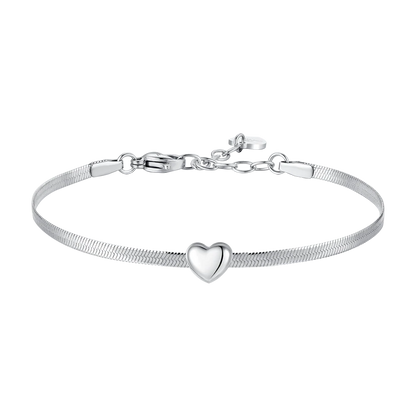 Luca Barra Damen-Tennisarmband mit abwechselnd lila und weißen Kristallen _BK2638 