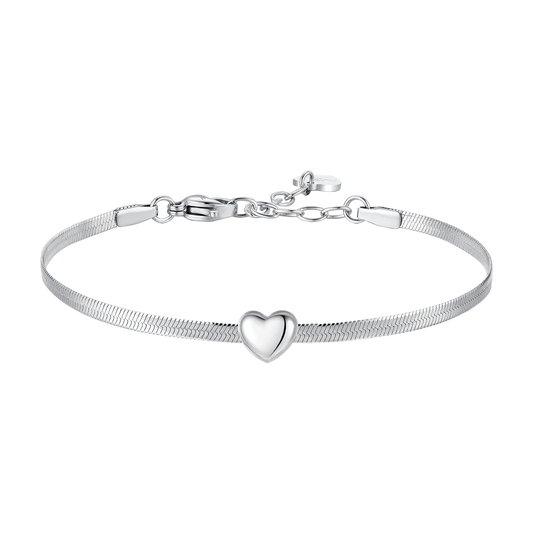 Bracciale Luca Barra Donna Acciaio Snake Cuore _ BK2965