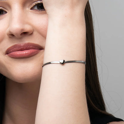 Luca Barra Damen-Tennisarmband mit abwechselnd lila und weißen Kristallen _BK2638 