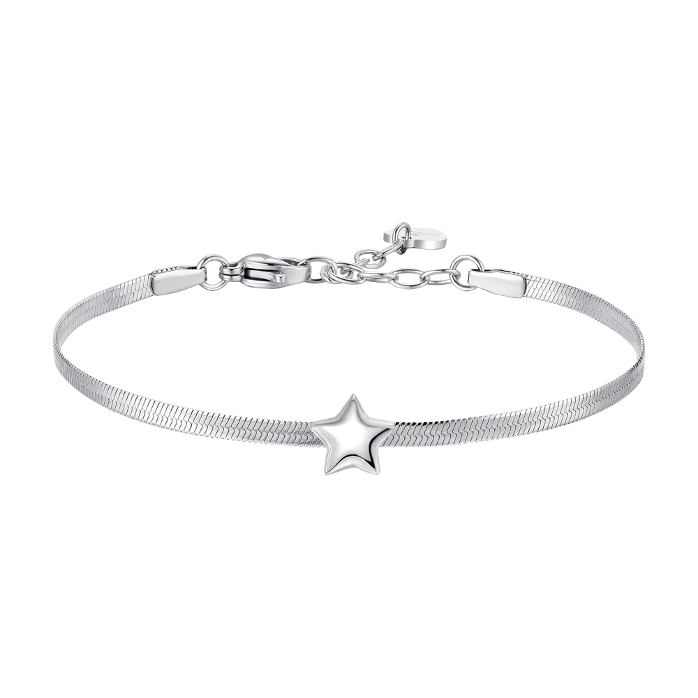 Luca Barra Damen-Tennisarmband mit abwechselnd lila und weißen Kristallen _BK2638 