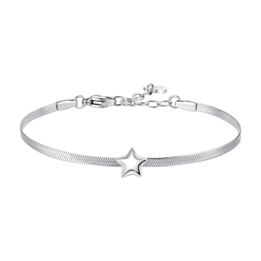 Bracciale Luca Barra Donna Acciaio Snake Stella _ BK2966