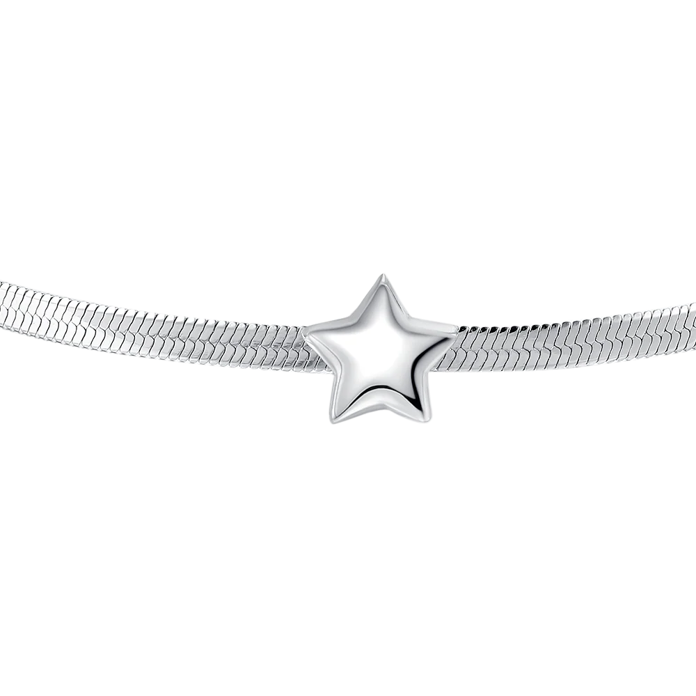 Luca Barra Damen-Tennisarmband mit abwechselnd lila und weißen Kristallen _BK2638 