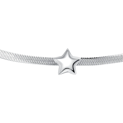 Luca Barra Damen-Tennisarmband mit abwechselnd lila und weißen Kristallen _BK2638 