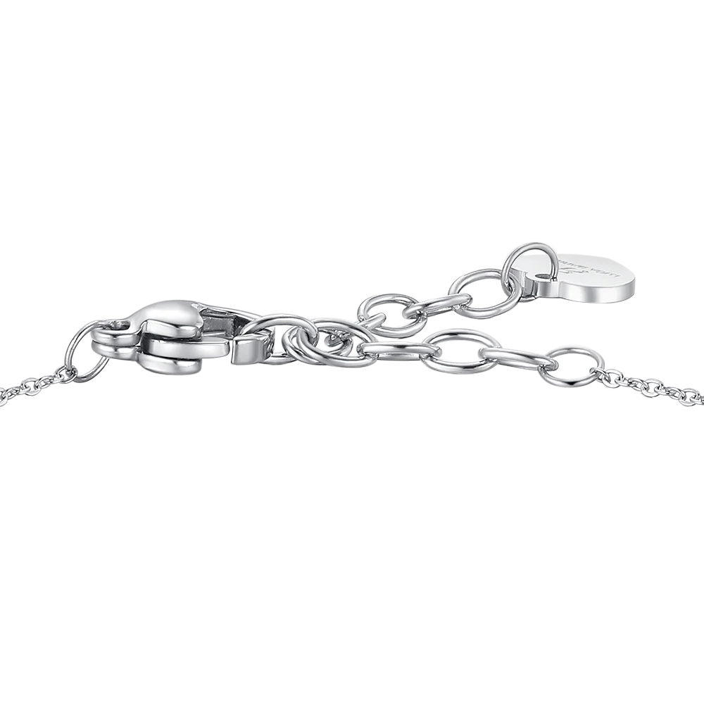 Luca Barra Damen-Armband aus Stahl, Modell „Central Heart“, Blau, BK2521 