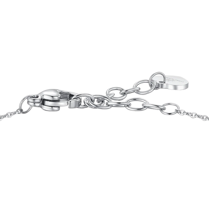 Luca Barra Damen-Armband aus Stahl, Modell „Central Heart“, Blau, BK2521 