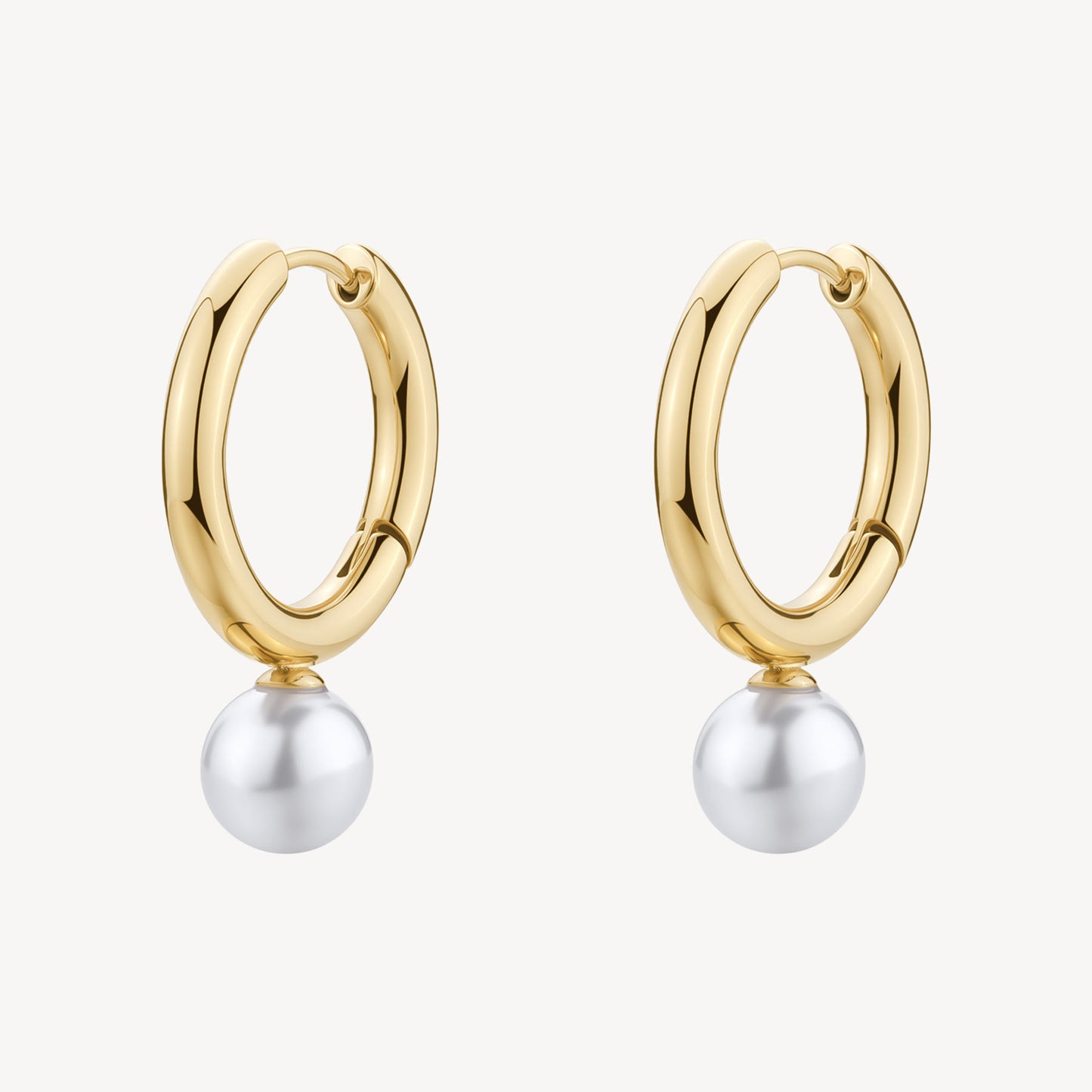 Orecchini Brosway PERFECT Donna Acciaio Gold Cerchietto Pendete Perla _BPC63