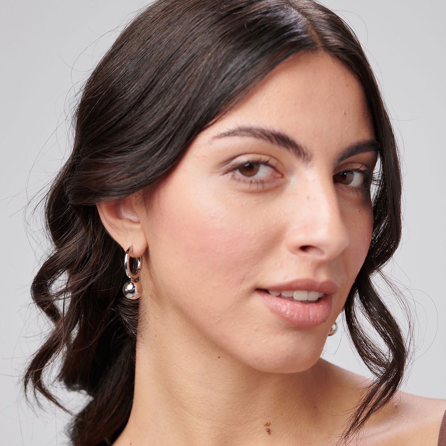 Orecchini Brosway PERFECT Donna Acciaio Silver Cerchietto e Pendenti Sfera _BPC64