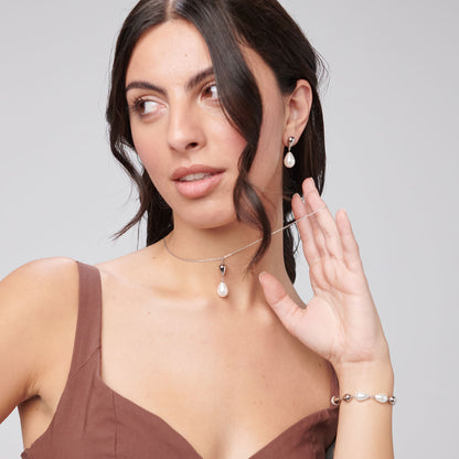 Bracciale Brosway PERFECT Donna Acciaio Silver Pendente perla Goccia _BPC68