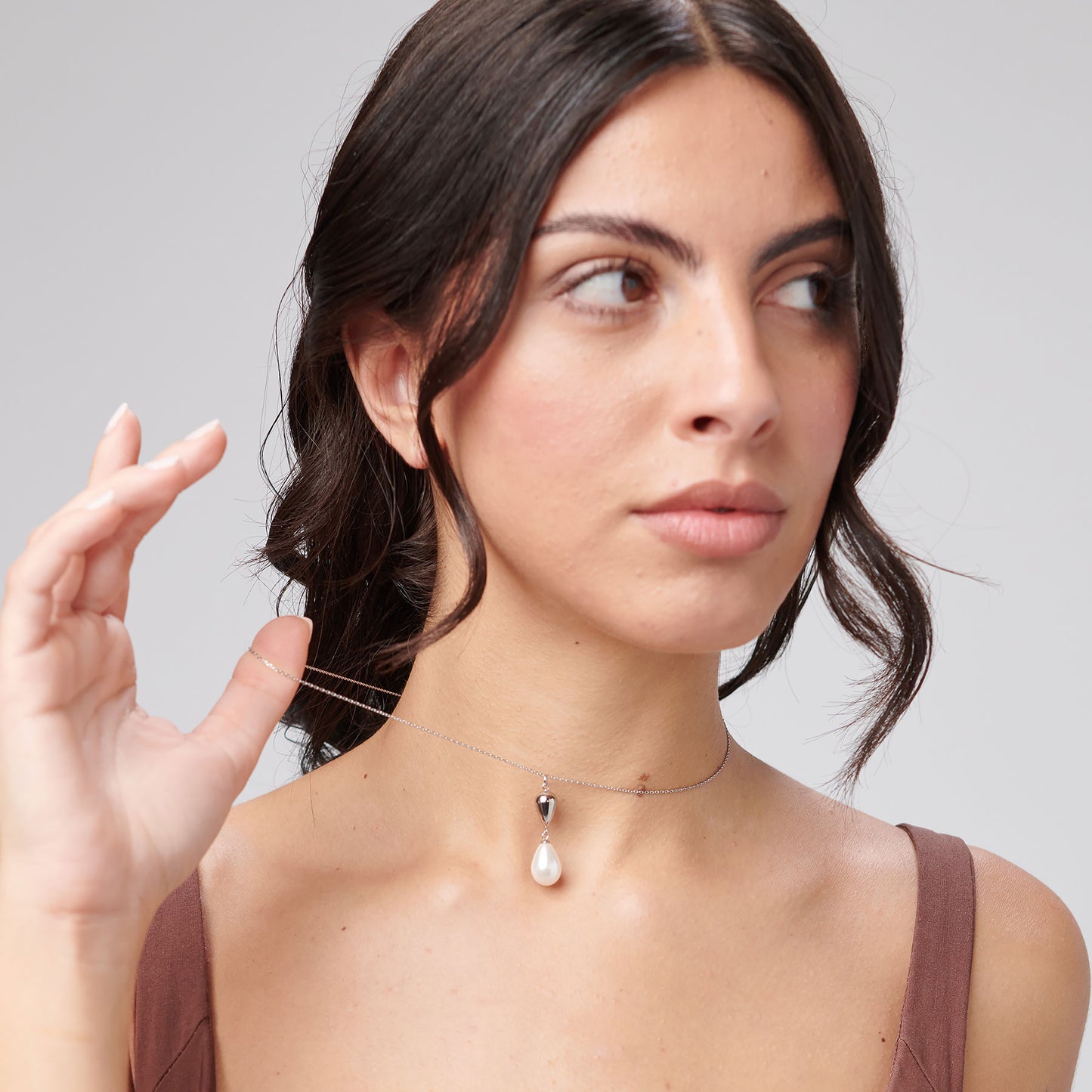 Bracciale Brosway PERFECT Donna Acciaio Silver Pendente perla Goccia _BPC68