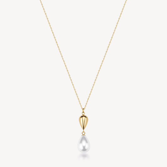 Collana Brosway Perfect Acciaio Gold Perla e Goccia _BPC69