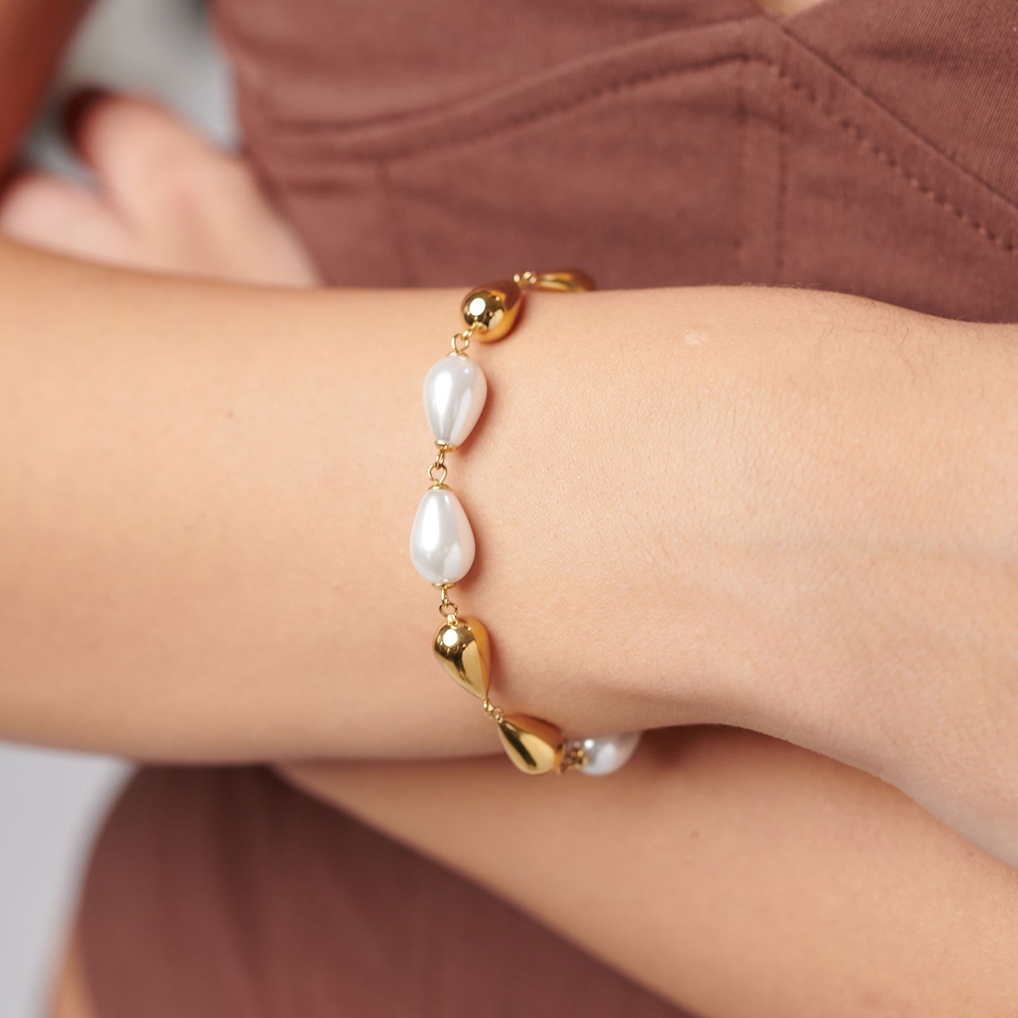 Brosway Bracciale Perfect Donna Acciaio Gold e Perle _BPC73