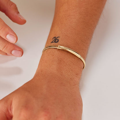 Brosway Bracciale RIPTIDE Uomo Snake Acciaio Gold Piastrina Centrale _BTD054