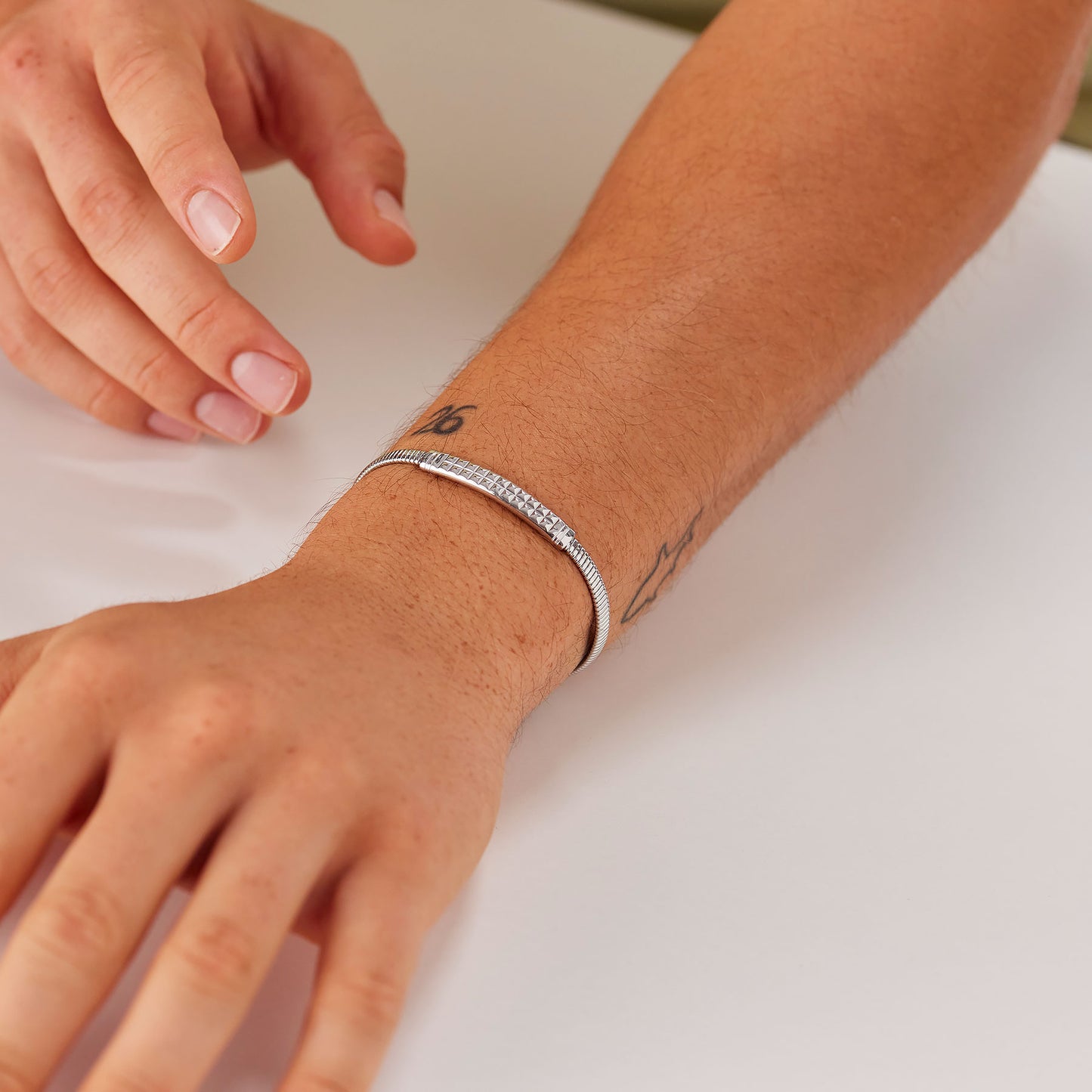 Bracciale Brosway RIPTIDE Uomo Acciaio Silver Snake Piastrina _BTD056