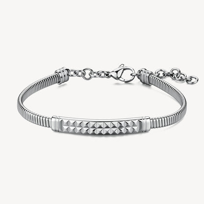 Bracciale Brosway RIPTIDE Uomo Acciaio Silver Snake Piastrina _BTD056