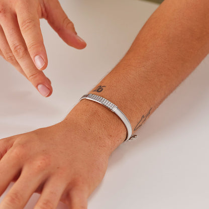 Bracciale Brosway RIPTIDE Uomo Acciaio Silver Snake Piastrina _BTD059