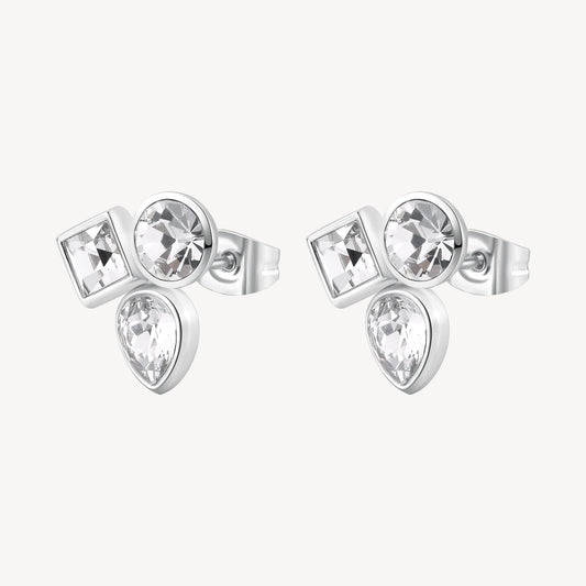 Orecchini Brosway SYMPHONIA Donna Acciaio Silver Lobo Cristalli _BYM176