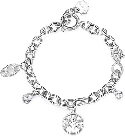 Brosway Damenarmband, Silberstahl, Lebensbaum, Chakra-Kollektion, BHKB116 