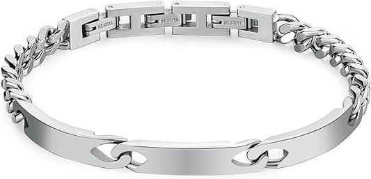 Bracciale Brosway Uomo Acciaio Argento Semirigido Coll. Bullet BUL59