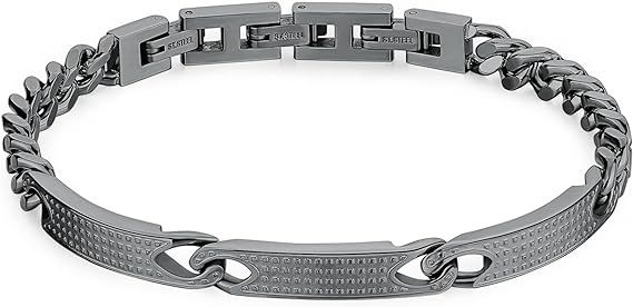 Bracciale Brosway  Uomo Acciaio Grigio Semirigido Coll. Bullet BUL58