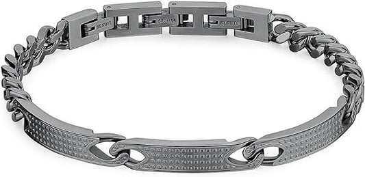 Bracciale Brosway  Uomo Acciaio Grigio Semirigido Coll. Bullet BUL58