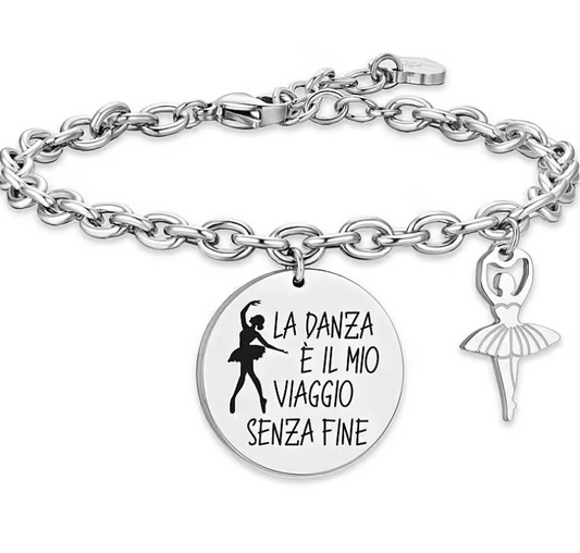 Bracciale Luca Barra Donna Acciaio Pendente Tema Danza BK2645