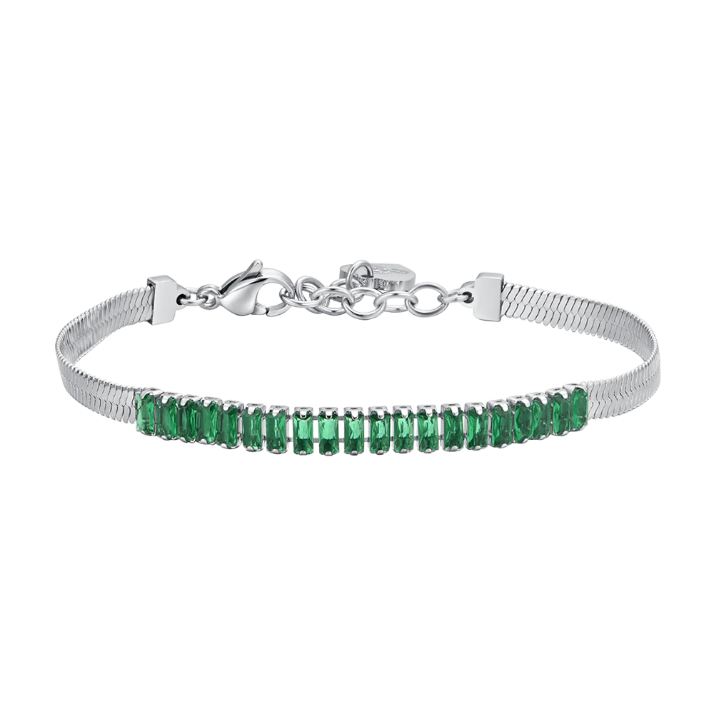 Bracciale Luca Barra Donna Acciaio Zirconi