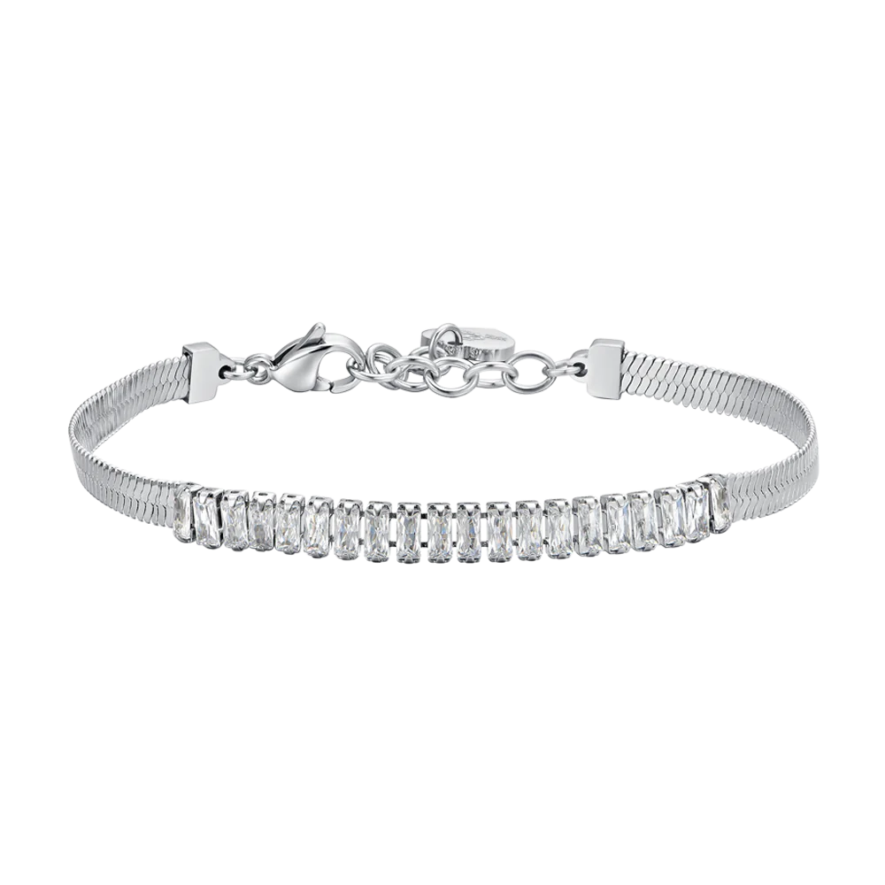 Bracciale Luca Barra Donna Acciaio Zirconi