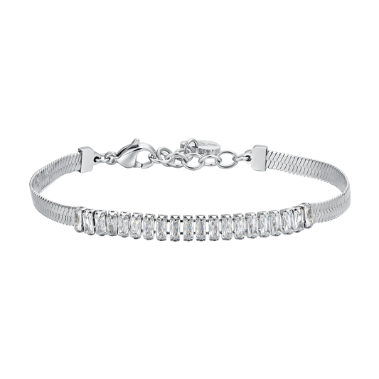 Bracciale Luca Barra Donna Acciaio Zirconi